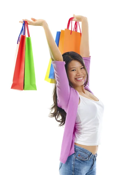 Lycklig shopper — Stockfoto