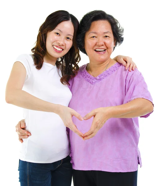 Healthy senior and adult offspring — Stock Photo, Image