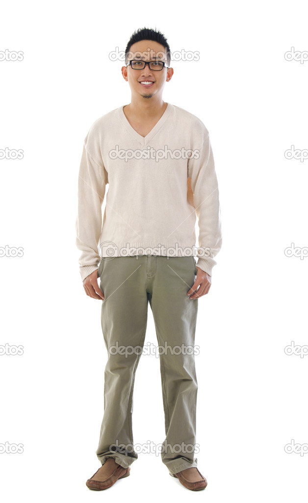 Front view full body Asian man ⬇ Stock Photo, Image by © szefei #12487198