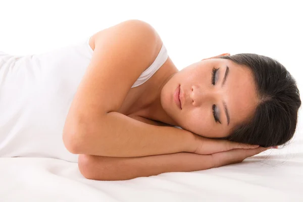 Asian woman asleep — Stock Photo, Image