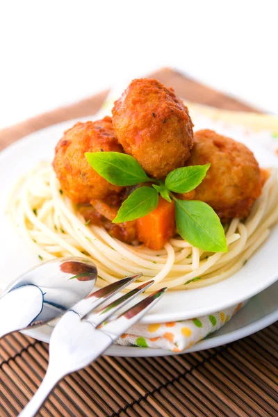 Spaghetti and meat ball — Stock Photo, Image