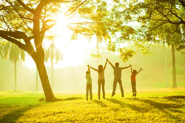 Aziatische familieplezier — Stockfoto