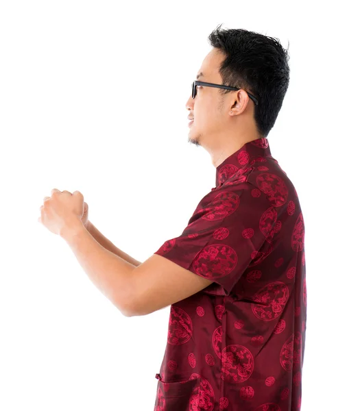 Side view Asian Chinese man — Stock Photo, Image