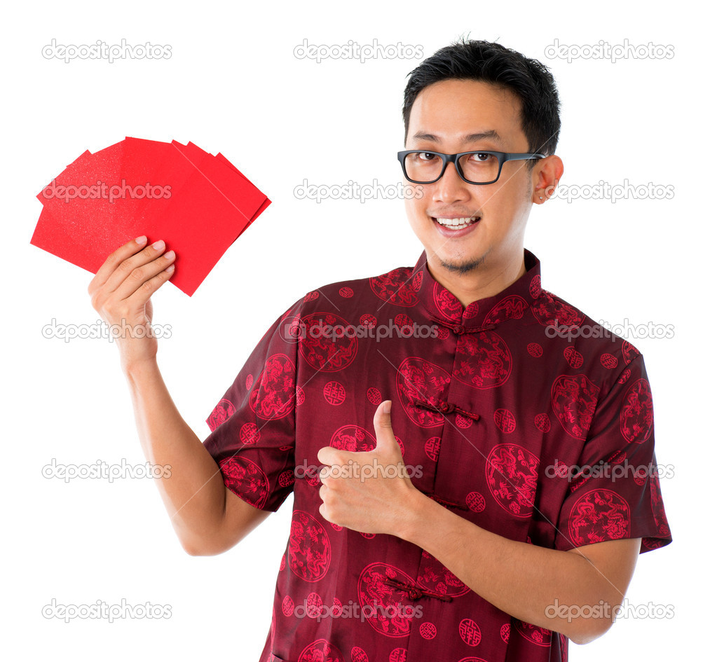 Thumb up Asian Chinese man