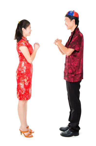 Asian Chinese greeting — Stock Photo, Image