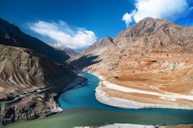 Zanskar and Indus rivers clipart