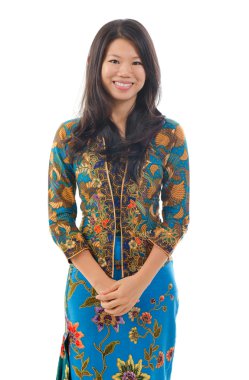 Güneydoğu Asya kadın geleneksel batik kebaya