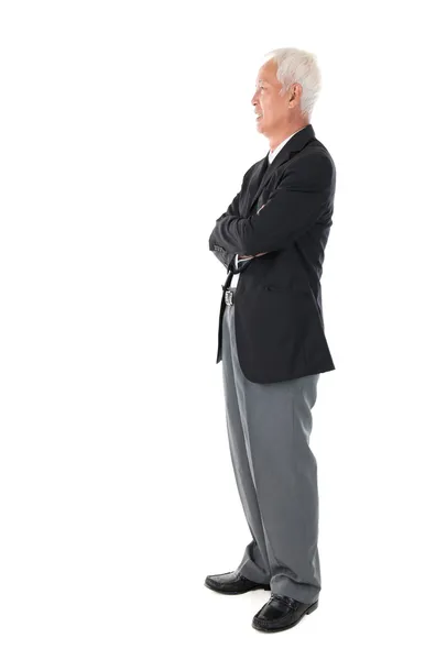 Full body Asian senior businessman — Stock Photo, Image