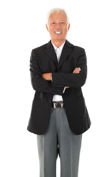 Cheerful Asian senior businessman — Stock Photo, Image