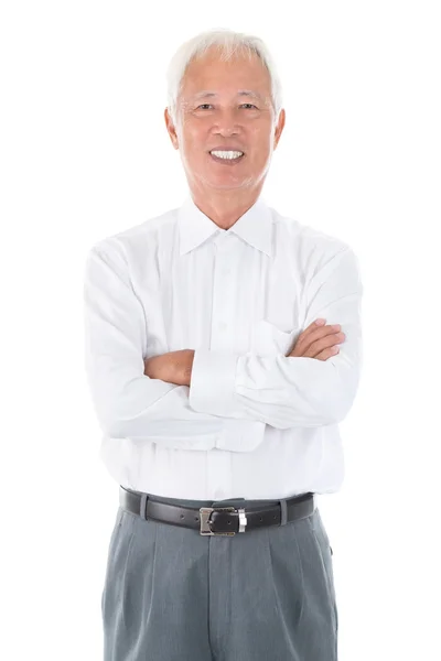 Adulto mayor asiático empresario chino — Foto de Stock