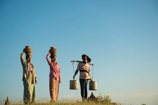 Group of Asian traditional farmers — Stock Photo, Image