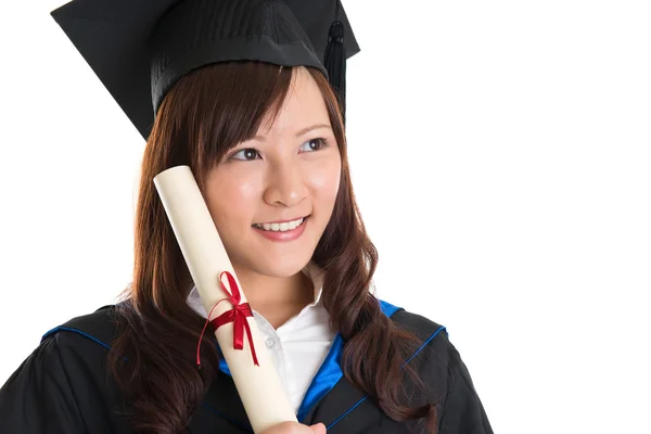 Graduate student looking away — Stock Photo, Image