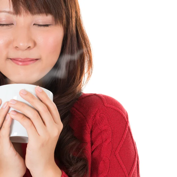 Enjoying a cup of coffee — Stock Photo, Image