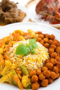 sıcak taze biryani pirinç