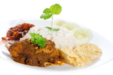 Nasi lemak geleneksel malay yemekleri