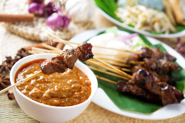 Satay or sate — Stock Photo, Image