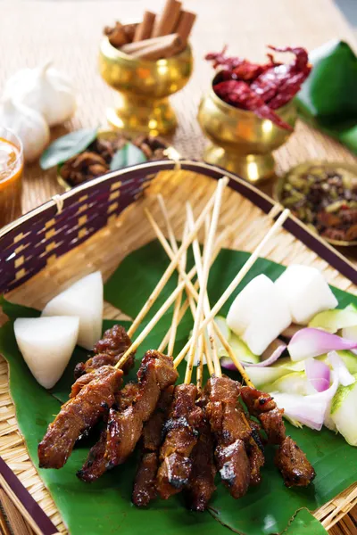 Satay malajisk mat — Stockfoto