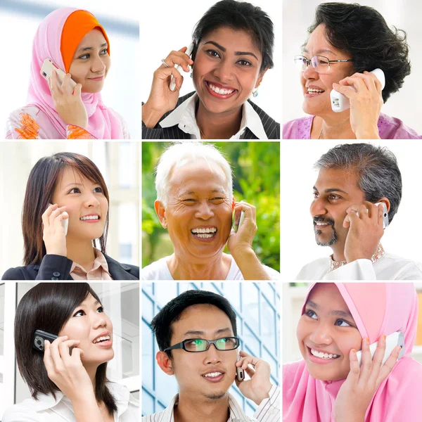 Hablando por teléfono . — Foto de Stock