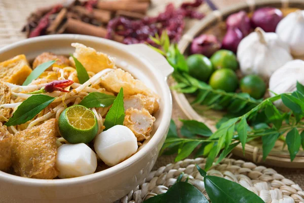 Fideos de curry famosos de Singapur — Foto de Stock