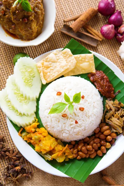 Nasi lemak kukus — Foto Stock