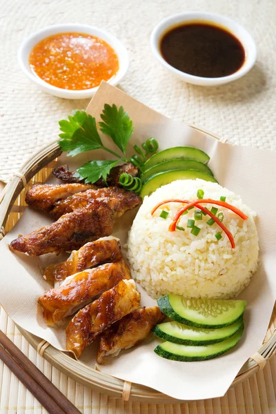 Arroz de frango singapore . — Fotografia de Stock