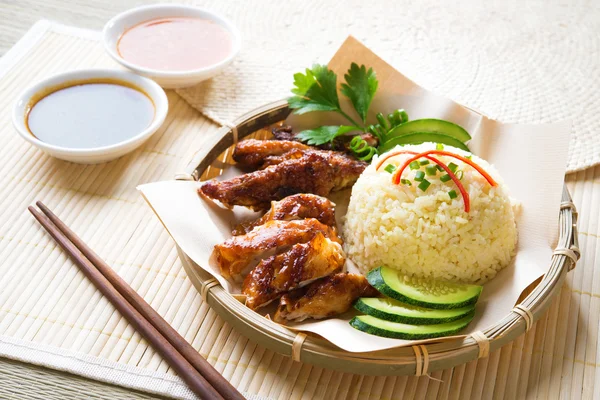 Riso di pollo Hainan — Foto Stock