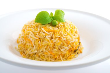 Indian plain biryani rice clipart
