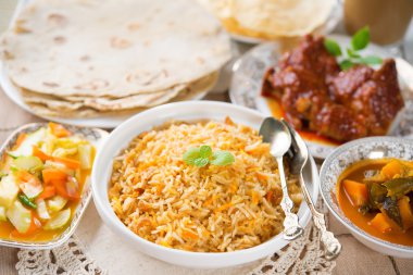 Hint yemeği biryani pirinç