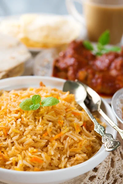 Ινδική κουζίνα ρύζι biryani — Φωτογραφία Αρχείου