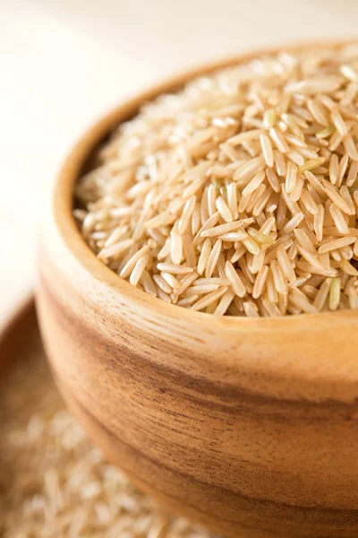 Arroz integral de basmati orgánico sin cocer . — Foto de Stock