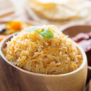 Hint yemeği biryani pirinç kadar yakın