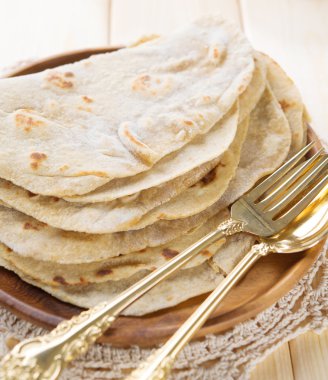 Hindistan vejetaryen yemek düz chapatti roti