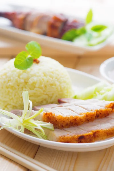 Siu Yuk or Roasted pork Chinese style — Stock Photo, Image