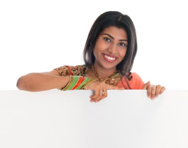 Hintli kadın holding boş tasarlamak