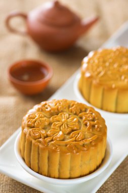 teaset ile mooncakes
