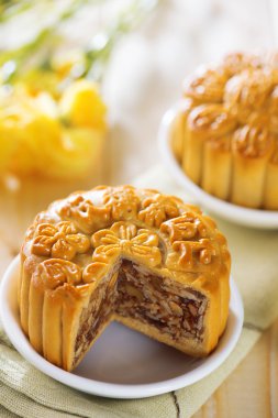 tatlı karışık meyve fındık mooncakes