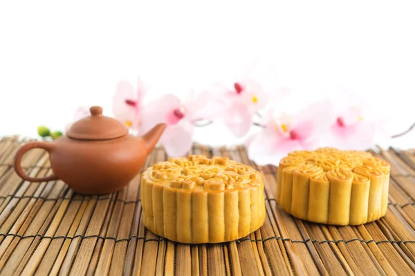 Tradycyjne mooncakes brązowy — Zdjęcie stockowe