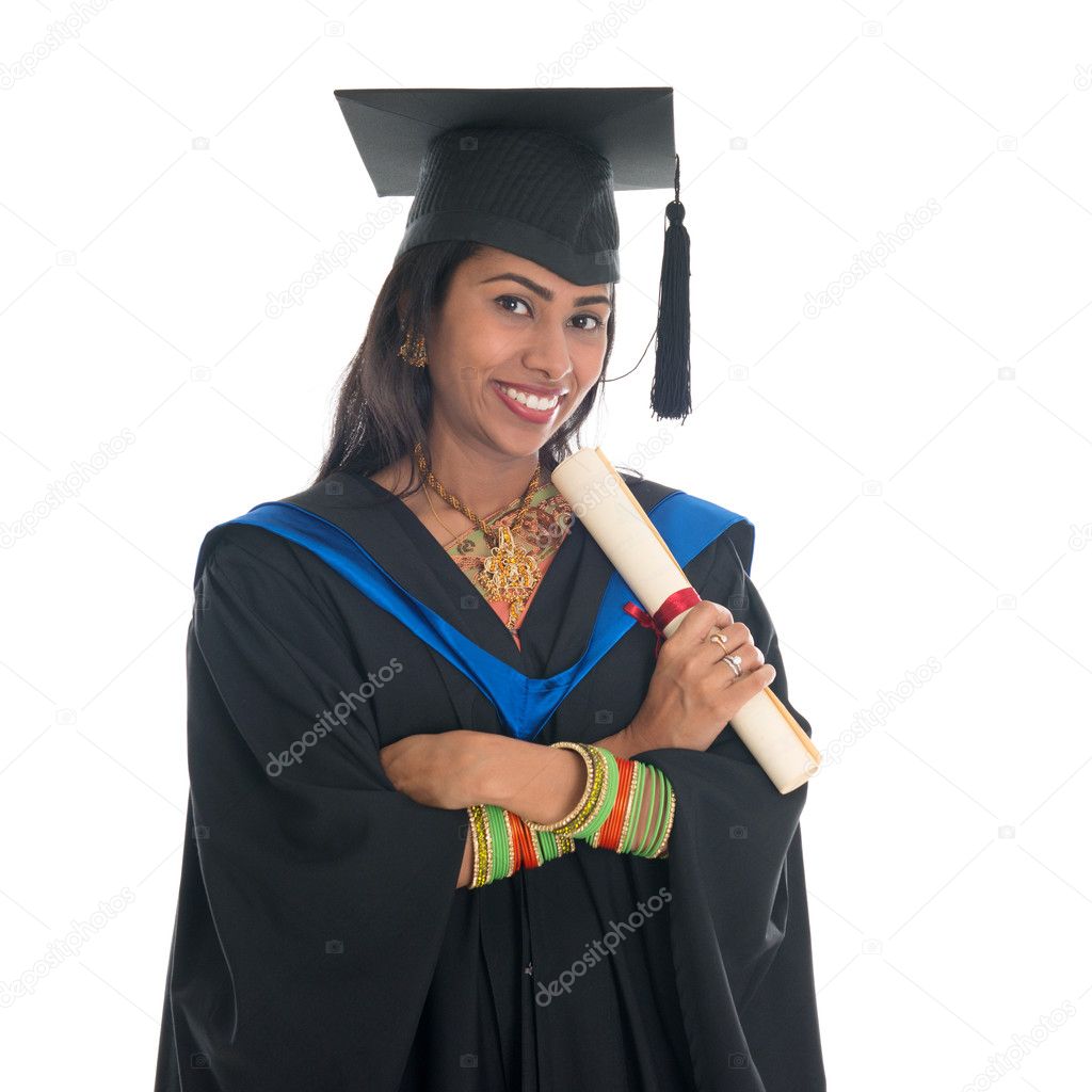 Indian college student graduation