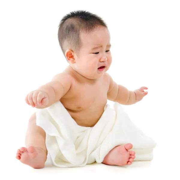 Asian baby boy crying — Stock Photo, Image