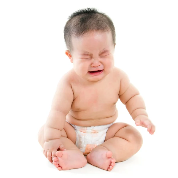 哭泣的亚洲婴儿 — 图库照片