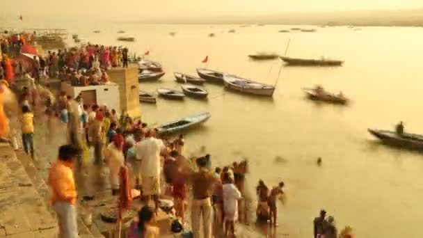 Річка Ганг Варанасі — стокове відео