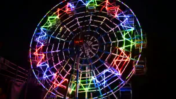 Time lapse of man powered ferris wheel — Stock Video