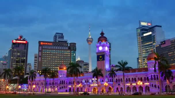 Merdeka Square Kuala Lumpur, Malaysia, Asia — Stock Video