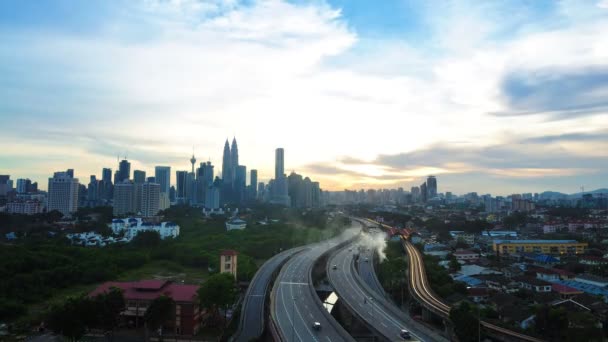 Hora limite de Kuala Lumpur City Malásia . — Vídeo de Stock