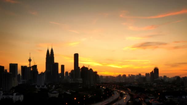Time lapse di Kuala Lumpur Malesia . — Video Stock