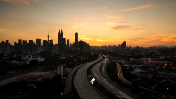 Time lapse di Kuala Lumpur Malesia . — Video Stock