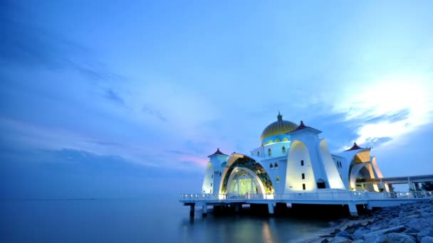 The Selat Melaka Mosque — Stock Video