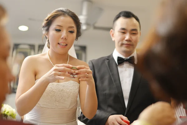 Asiatisch chinesische hochzeitsteezeremonie — Stockfoto