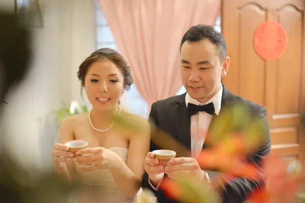 Cérémonie de thé de mariage chinois — Photo