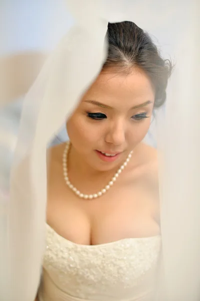 Красивая азиатская невеста — стоковое фото